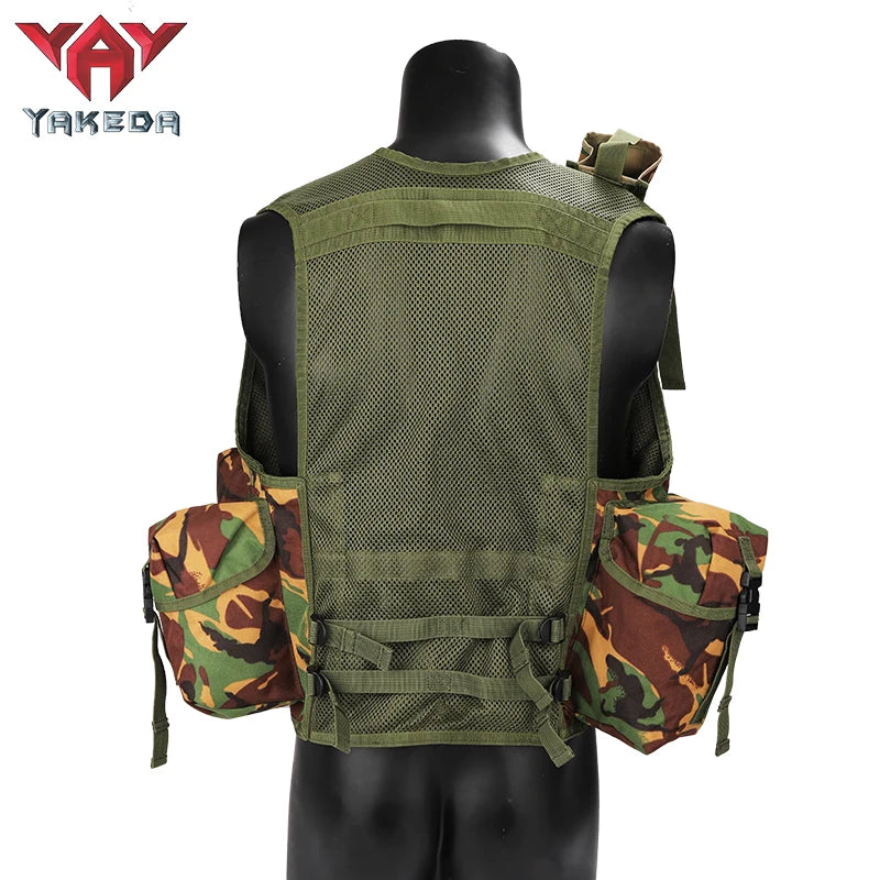 Tactical Vest Gear Woodland Digital Camouflage Plate Carrier Mesh Gilet Training Chest Rig Tactical Vest