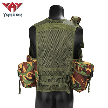 Tactical Vest Gear Woodland Digital Camouflage Plate Carrier Mesh Gilet Training Chest Rig Tactical Vest