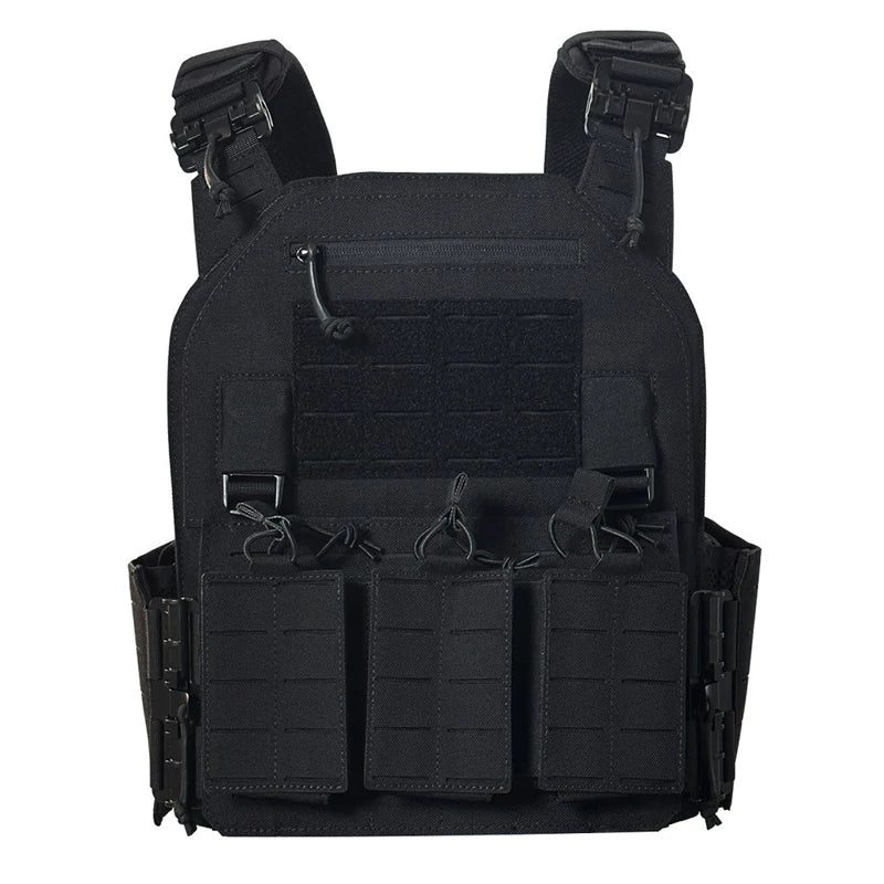 Wear-resistant Quick-Release Laser-Cut MOLLE System Outdoor Hunting Training Tactical Vest Made of Nylon Material