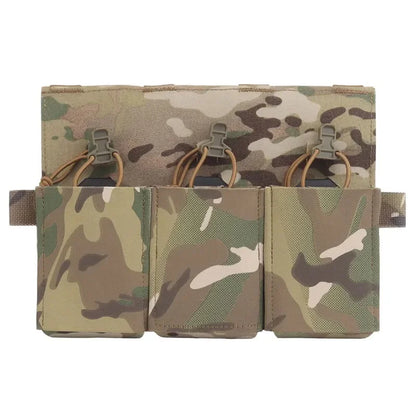Multipurpose Triple Rifle Mag Pouch 5.56 7.62 For M4 AR15 CRYE Plate Carrier Front Panel Vest Outdoor Field Airsoft Hunting