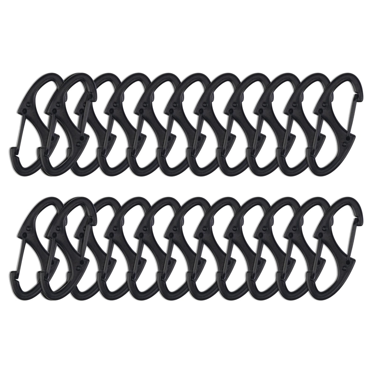 20PCS Mini Double Sided Carabiner Clips Small Zinc Alloy Keychain Clasp Snap Hooks EDC for Outdoor Camping Hiking