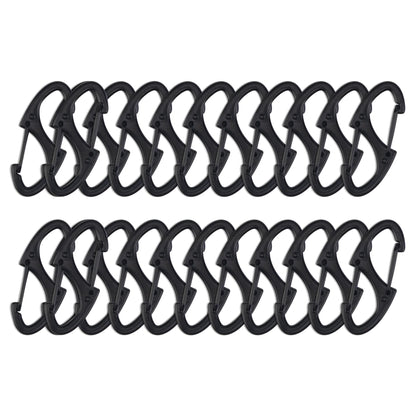 20PCS Mini Double Sided Carabiner Clips Small Zinc Alloy Keychain Clasp Snap Hooks EDC for Outdoor Camping Hiking