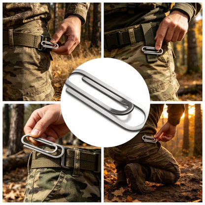 1Pc Stainless Steel Money Clip Minimalist Portable Cash Holder Multi-purpose Travel Waist Backpack Fix Buckle Hunting Accessory