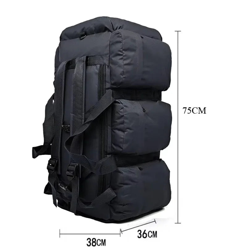 90L Camping Bag Travel Backpack Large Luggage for Men Outdoor Shoulder Hiking Trekking Tourist Tactical Carry-on Duffel Weekend