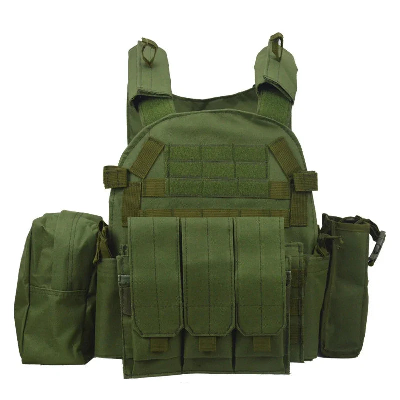 6094 Nylon Military Tactical Vest Body Armor Combat Army Gear with Pouch for Hunting