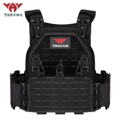 YAKEDA 6094 Plate Carrier Tactical Vest MOLLE Tactical Vest Outdoor Training Jacket 1000D Waterproof Wear Resistant