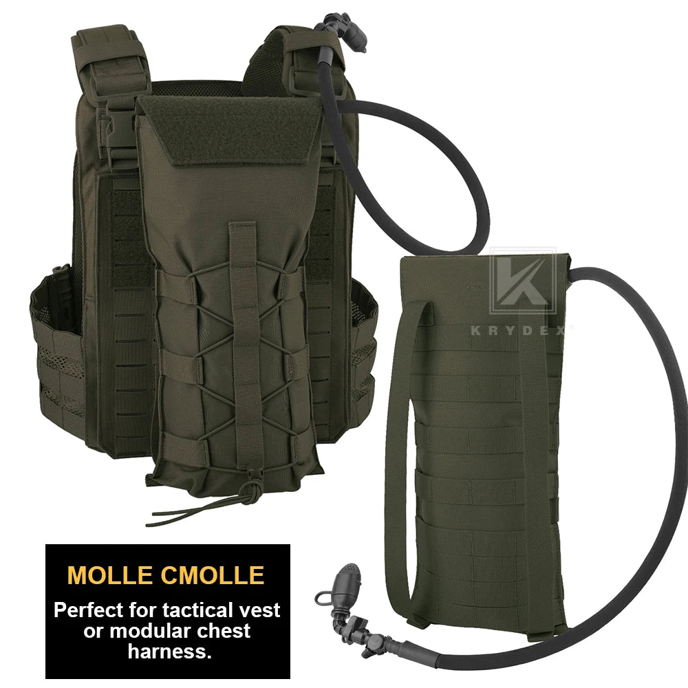 KRYDEX 500D Tactical 100 oz Hydration Pouch MOLLE Carrier Pack Bag Modular 3L Water Bladder Pouch Hunting Outdoor Accessories