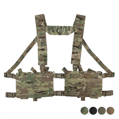 Modular Alpha 34 Split‑Front Chest Rig Quick Release Laser Cut Panels Adjustable Tactical Harness For Airsoft CS Game Hunting