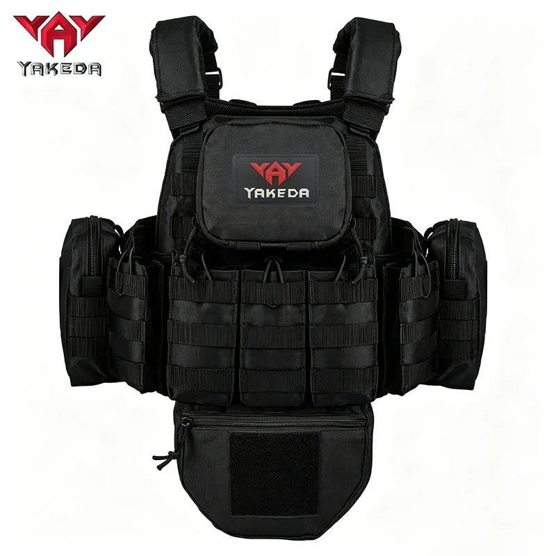 YAKEDA Camouflage Multifunctional Tactical Vest Outdoor Waistcoat Equipment Tactical Training Vest