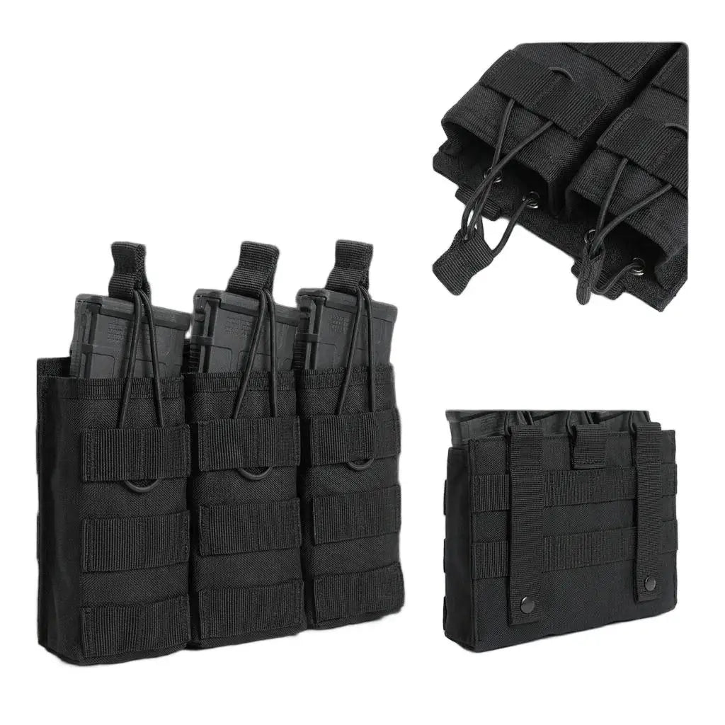 1000D Nylon Single Double Triple Magazine Pouch AR15 M4 5.56 AK 7.62 Holster Molle Airsoft AEG GBB Mag Carrier