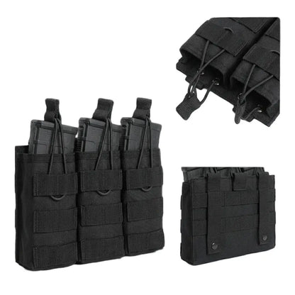 1000D Nylon Single Double Triple Magazine Pouch AR15 M4 5.56 AK 7.62 Holster Molle Airsoft AEG GBB Mag Carrier