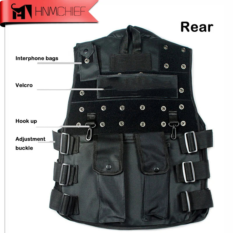 Military POLICE Law Enforcement Vest Tactical Vest SWAT Combat  vest CS equipment-Black uniform