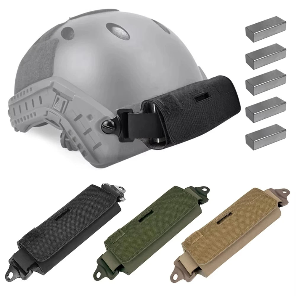 Helmet Counterbalance Weight Bag with 5 Counter Blocks, Tactical Balancing Accessories for FAST Helmet Outdoor Sports