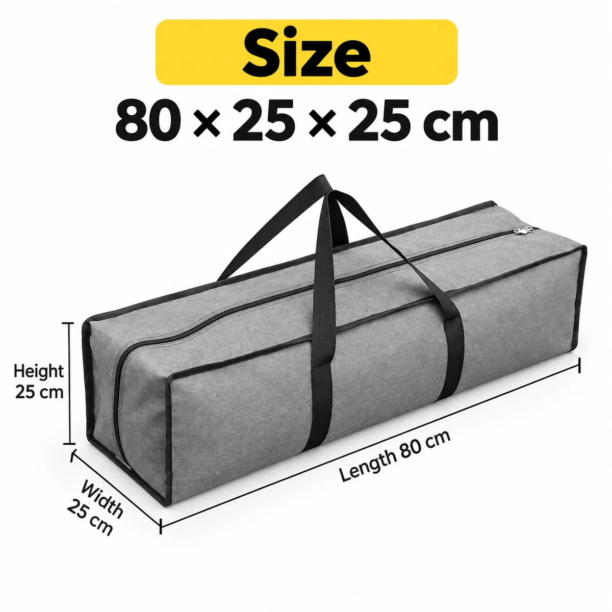 Cationic Oxford Fabric Outdoor Gear Storage Bag Large Rectangular Camping Equipment Carry Bag Dual Zipper Water-Resistant