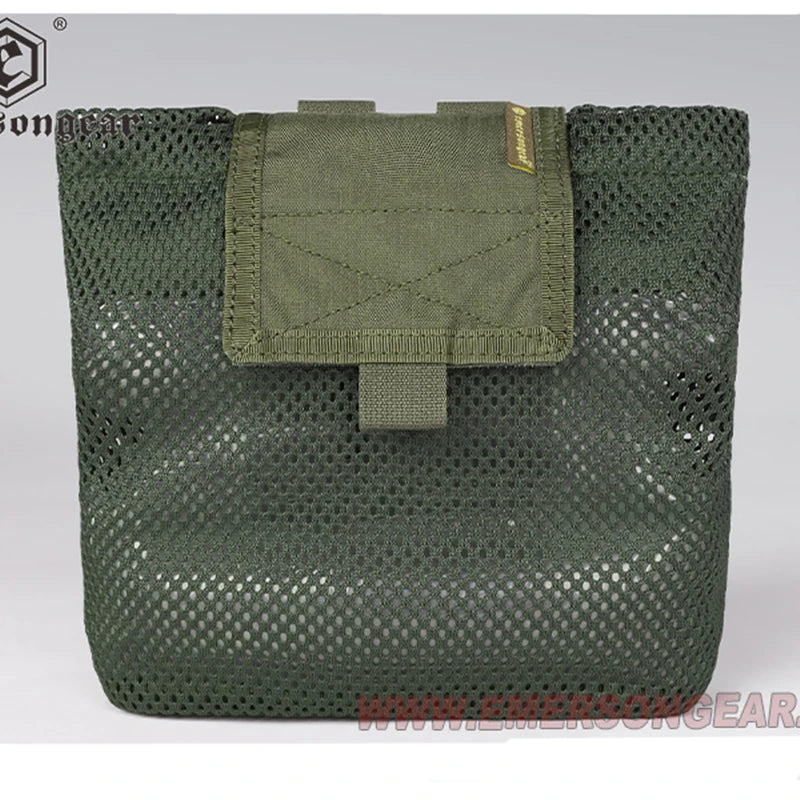 Airsoft Molle Dump Pouch Outdoor Roll-Up Drawstring Magazine Utility Folding Waist Bag Mesh Foldable Sport Hunting EDC Pocket