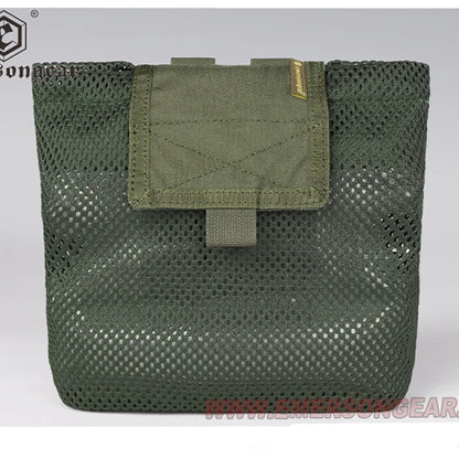 Airsoft Molle Dump Pouch Outdoor Roll-Up Drawstring Magazine Utility Folding Waist Bag Mesh Foldable Sport Hunting EDC Pocket