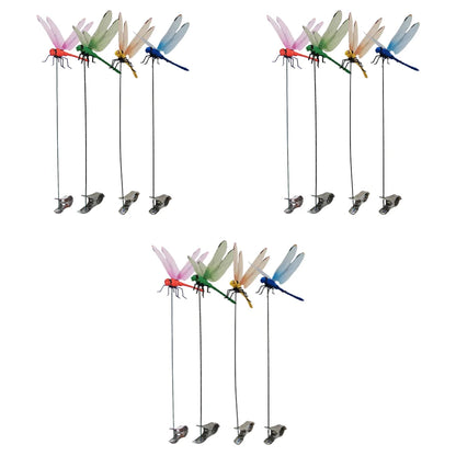Simulation Dragonfly Shape Decoration Clip Creative Outdoor Garden Lawn Yard Ornament Insect Fly Repellent Home Landscape Decor