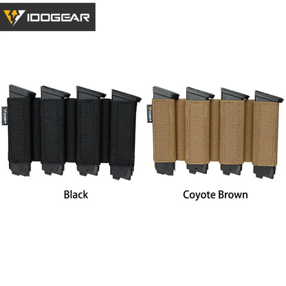 IDOGEAR Quad MP5 / MP7 Magazine Insert Holder with Hook Fasteners for MK3 and MK4 Chest Rig 35140