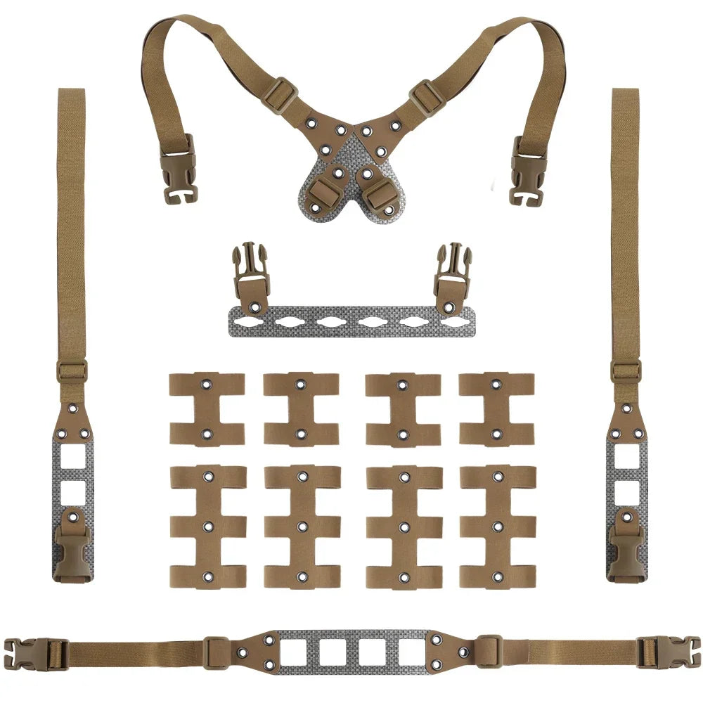 Tactical Modular Chest Rig MOLLE Link Lightweight Hunting Combat Airsoft Vest DIY Cosplay Chest Rig Gear Hunting Accessories