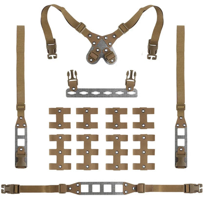Tactical Modular Chest Rig MOLLE Link Lightweight Hunting Combat Airsoft Vest DIY Cosplay Chest Rig Gear Hunting Accessories