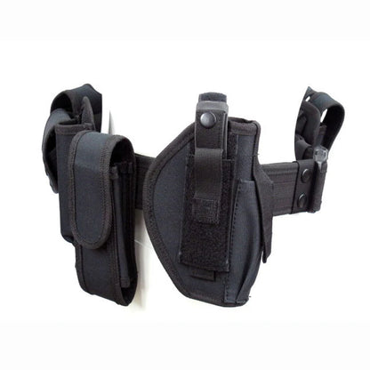 Tactical Battle Belt Airsoft Duty Belt Set Adjustable Nylon Military Security Belt Hunting Belt Gun Holster Baton Holder