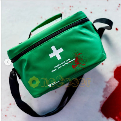 Resident Evil Company First Aid Kit with Embroidered Badge, Popcorn Insulated Bag Cosplay Prop for Halloween Zombie Raccoon City
