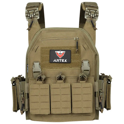 Ranger Green Plate Carrier Tactico Vest With Quick Release Security Molle Chaleco Tactico Bandolier Laser Cut Vest