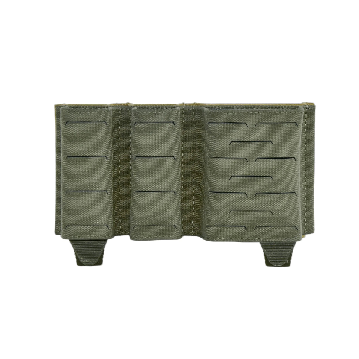 QX Tactical 2+1 Magazine Pouch 5.56 9mm Combo Mag Carrier Laser Cut MOLLE Pouch Elastic Kydex Style Holder Airsoft Gear