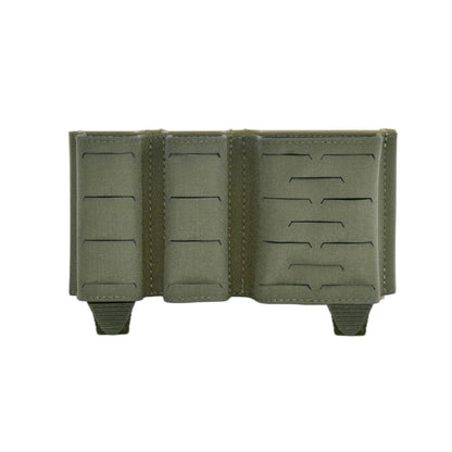 QX Tactical 2+1 Magazine Pouch 5.56 9mm Combo Mag Carrier Laser Cut MOLLE Pouch Elastic Kydex Style Holder Airsoft Gear