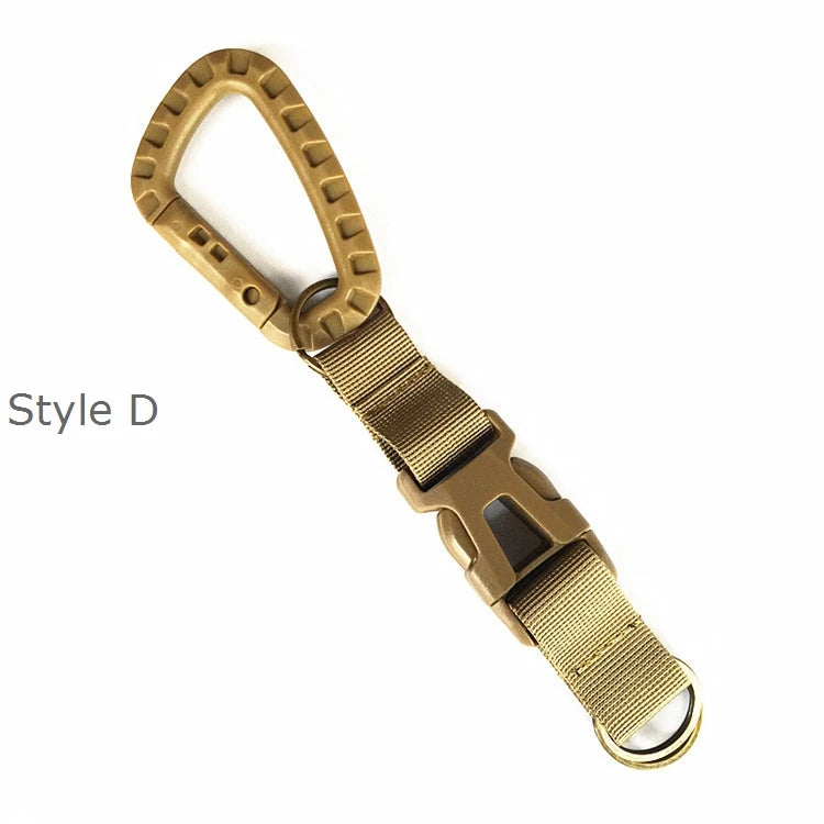 Tactical Gear Keychain Clip Nylon Belt Key Chain Key Holder Quick Release Buckle Key Ring Molle Bag Attachments Hooks