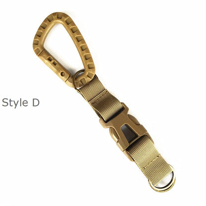 Tactical Gear Keychain Clip Nylon Belt Key Chain Key Holder Quick Release Buckle Key Ring Molle Bag Attachments Hooks