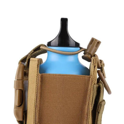 New Tactical Water Bottle Bag Molle Nylon Kettle Cover Waist Pouch Walkie-talkie Pouch Outdoor Hunting Hiking Cycling Accessory