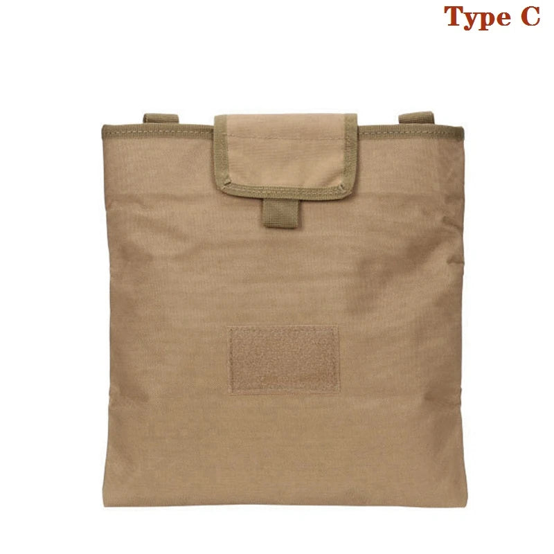 Tactical Molle Folding Magazine Dump Drop Pouch Utility Drawstring Recovery Mag Holster Ammo Bag Hunting Accessories Pouch