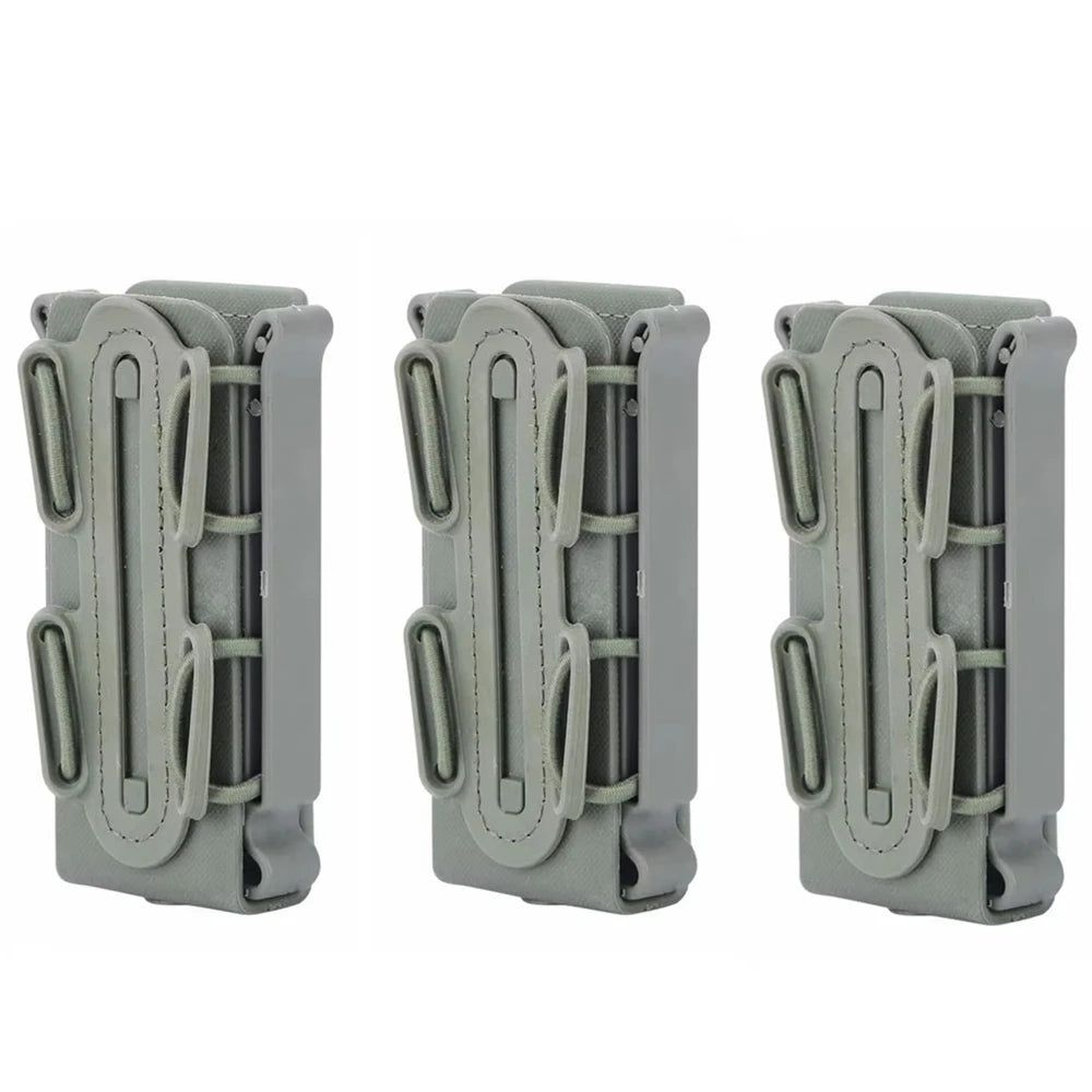 3Pcs 9mm Mag Pouches Pistol Magazine Pouch Soft Shell Magazine Pouch Tactical Rifle Fast Mag Carrier Holder for Belt&Molle Sytem