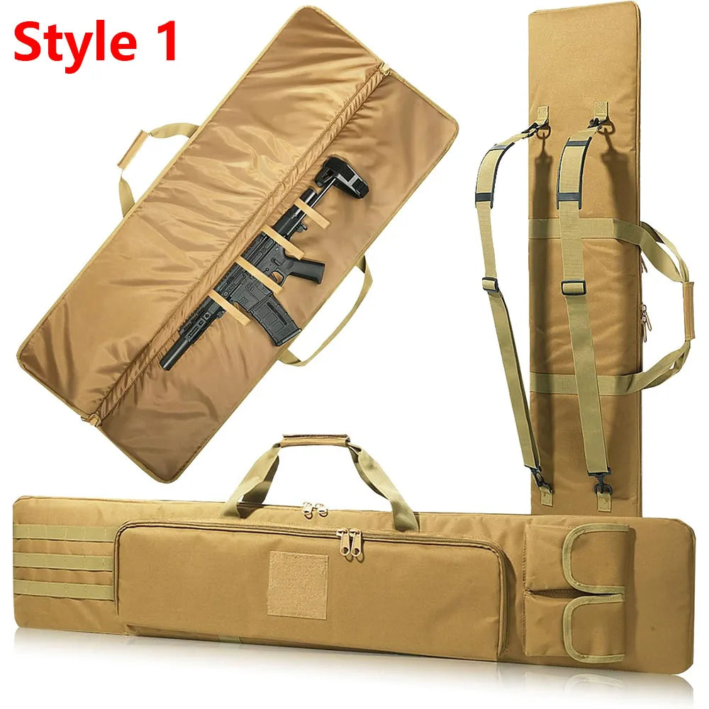 120cm Rifle Gun Case Soft Gun Bag Tactical Shotguns Storage Bag Rifle Carrier Pouch Hunting Gun Backpack for Shooting Range