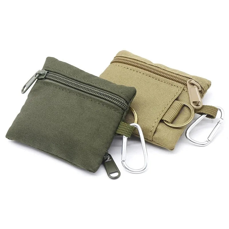 Outdoor Key Bag Coin Purse Sports EDC Toolkit Zipper Bag Wallet Keychain Zipper Pocket Portable Mini Purse Bag With Hook