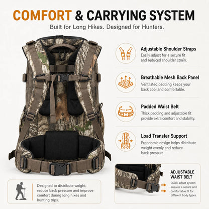 Hot Sale 30L Hunting Bag Waterproof High Quality Camo Camping Hunting Backpack