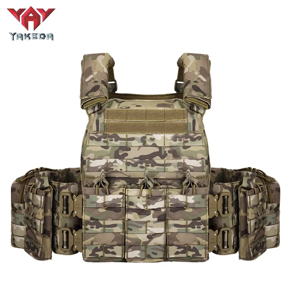 YALEDA 600D Wear-resistant Tactical Vest Training Combat Equipment Quick Release Breathable With Magazine Clip Bag Medical Pouch