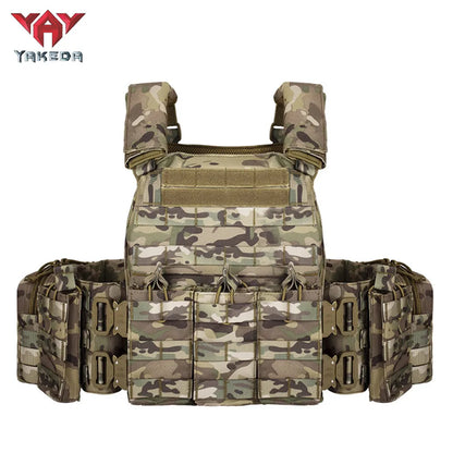 YALEDA 600D Wear-resistant Tactical Vest Training Combat Equipment Quick Release Breathable With Magazine Clip Bag Medical Pouch