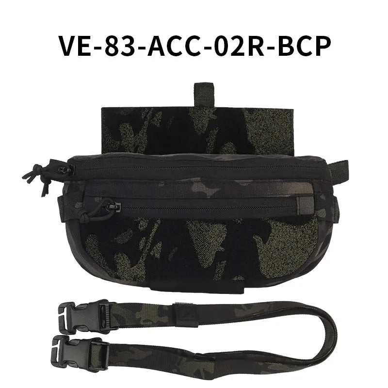 Tactical Hanger Pouch Compact Abdominal Dangler Pack Quick Release Shoulder Bag Integrates Hunting Vest Plate Carrier Airsoft
