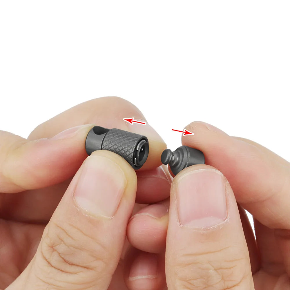 Titanium Alloy Mini Small Keychain 360 Degree Rotation Key Buckle Multi-function Outdoor Tool EDC