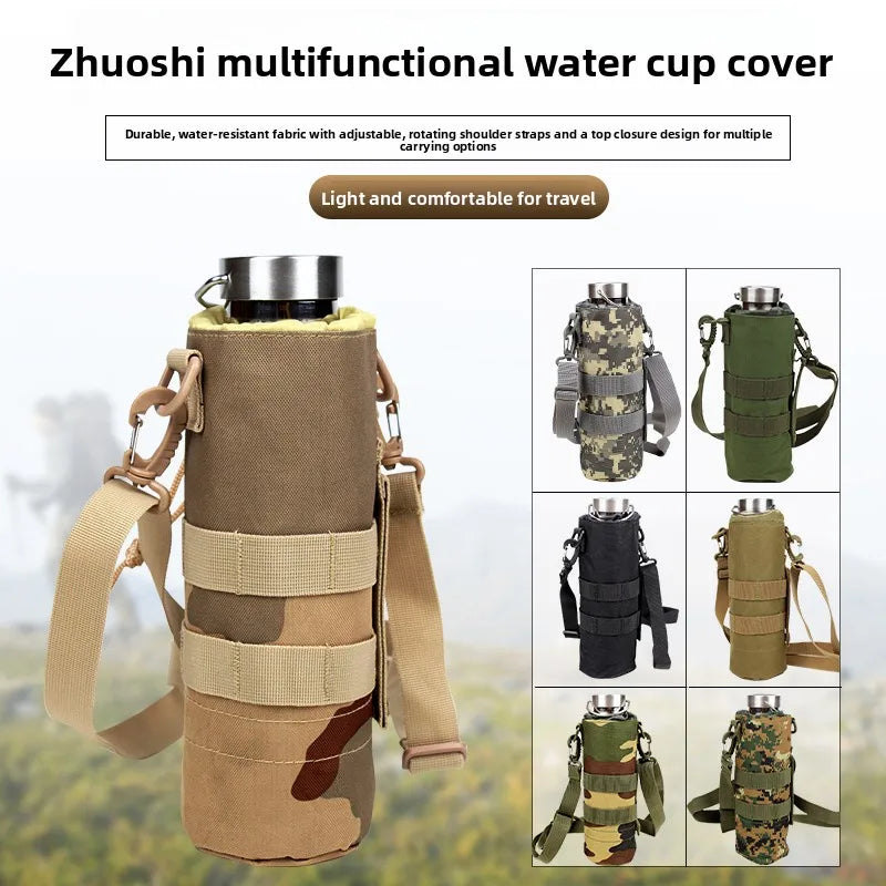 Tactical Water Bottle Holder, MOLLE Water Bottle Pouch 600D Oxford Waterproof Bottle Carrier for Outdoor Hiking Camping Cycling