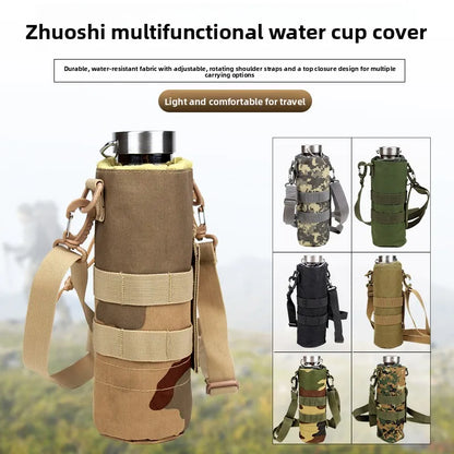 Tactical Water Bottle Holder, MOLLE Water Bottle Pouch 600D Oxford Waterproof Bottle Carrier for Outdoor Hiking Camping Cycling