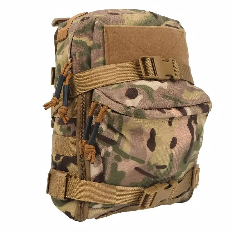 Tactical Hydration Pack Mini Back Panel Water Bag Nylon Molle Pouch Hunting Lightweight Vest Hose Accessories Zipper Backpack