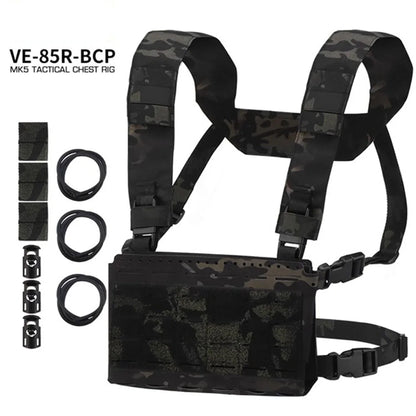 Tactical MK5 Chest Rig Laser Cutting Molle SS Micro Fight Chassis Placard 5.56 Triple Magazine Pouch Vest Plate Carrier