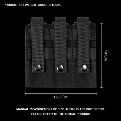 9mm Magazine Pouch Single Double Mag Bag Outdoor Molle Open-Top Magazine Pouch for M1911 92F Torch Bag Triple Bag