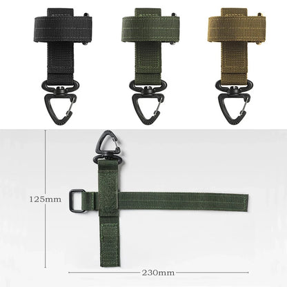 Multi-purpose Nylon Gloves Hook Climbing Rope Anti-lost Camping Hanging Buck Work Gloves Safety Clip Outdoor Tactical Gloves