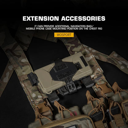MOLLE Expansion Plate Chest Vest Rig Front Panel Phone Panel Airsoft Vest Accessories