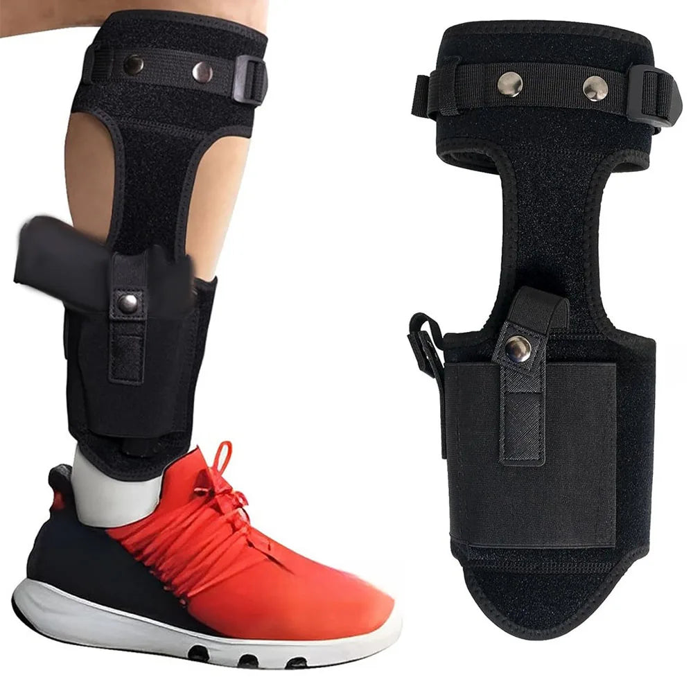 Tactical Ankle Holster for Glock Concealed Adjustable Pistol Holster Leg Carry Gun Holster with Magzine Pouch Handgun Leg Holder
