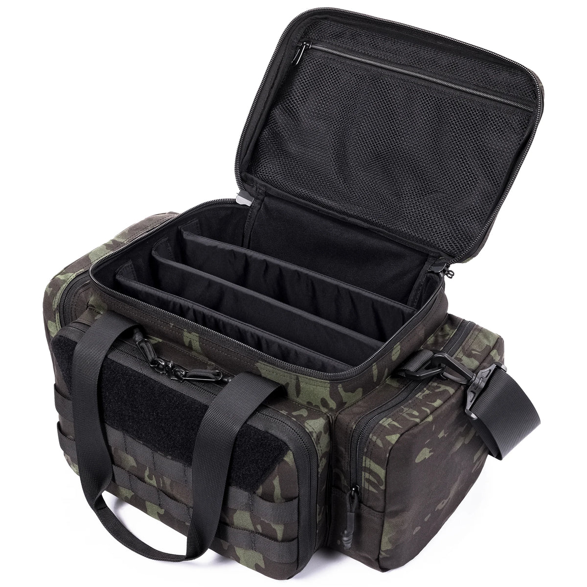 ONETIGRIS Range Bag, Hunting Shooting Range Bags for Handgun with 3 Removable Dividers Duffle Bag for Fishing, Hiking,Sports